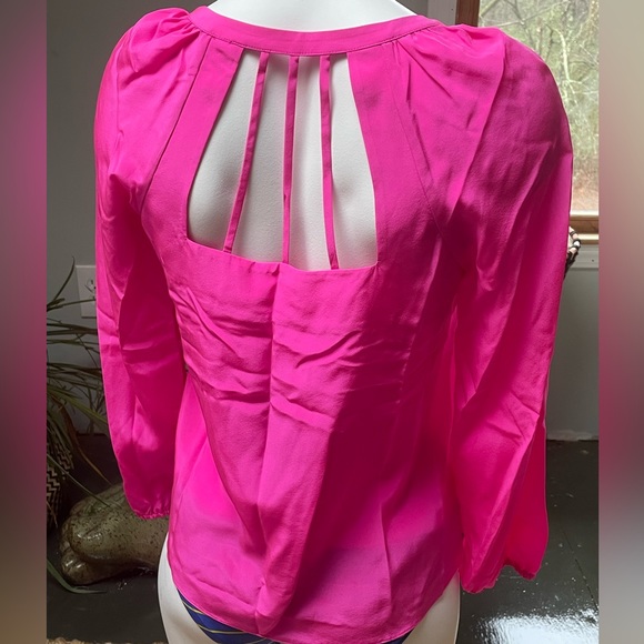 NWT Lilly Pulitzer Leslie Silk Tunic Top in Raz Berry XXS - Picture 4 of 5